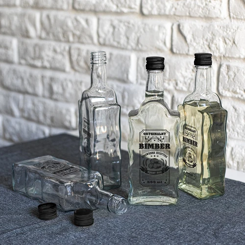 Bottiglia Klasztorna 500 ml con tappo a vite, stampa “Bimber”, 1 pz. - 6