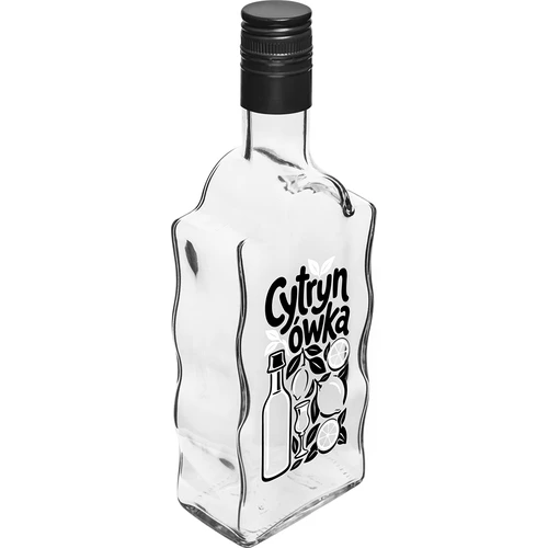 Bottiglia Klasztorna 500 ml con tappo e stampa “Cytrynówka” variante 1