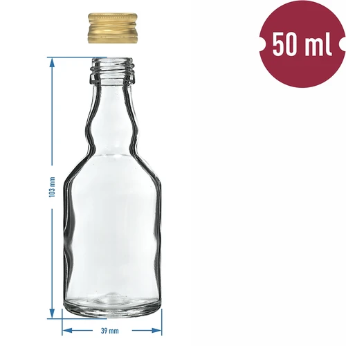 Bottiglia Maluch 50 ml con tappo - 10 pezzi - 6