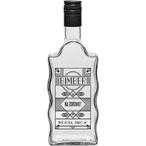 Bottiglia Monastica 0,5 L, con tappo e stampa Grappa - 2
