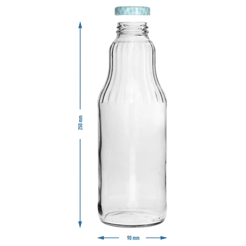 Bottiglia per succo 1 L con tappo twist off - fi 43 - 9