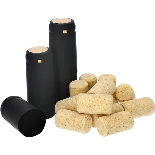 Bottiglia per vino 0,75L con tappi e capsule - 12 pz. - 4