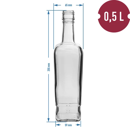 Bottiglia Principale 500 ml con tappo, 6 pezzi - 6