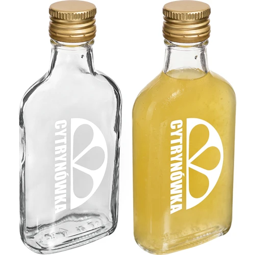 Bottiglia tipo fiaschetta 200 ml con tappo a vite e stampa "Cytrynówka" – design 2 - 3