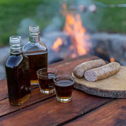 Bottiglia tipo fiaschetta per infusi e liquori con tappo a vite 200 ml – 10 pezzi - 7