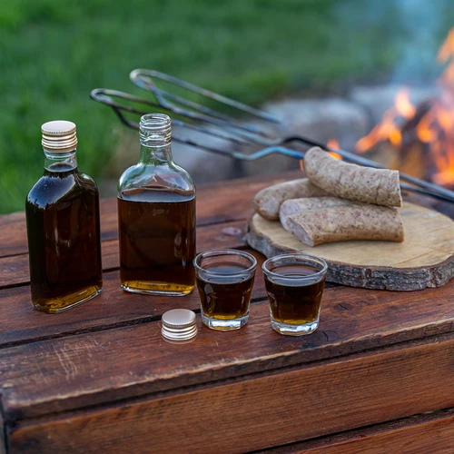 Bottiglia tipo fiaschetta per liquori 100 ml - 10 pezzi - 6