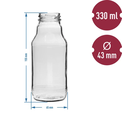 Bottiglia TO per succo 330 ml con tappo fi 43 - 6 pz. - 4