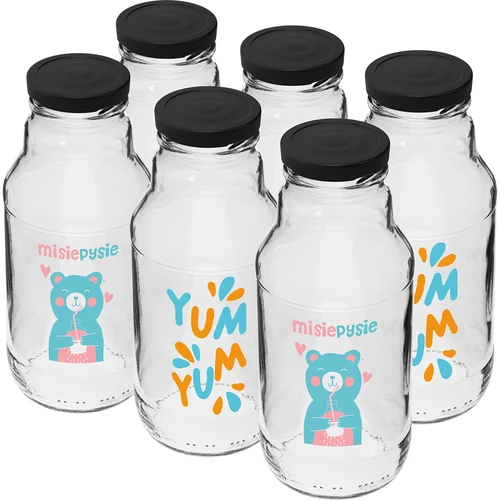 Bottiglia twist off 330 ml con tappo a vite fi43 e stampa colorata - 6 pezzi - 2