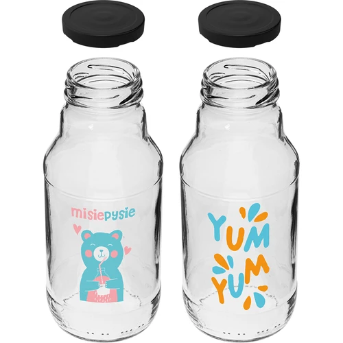 Bottiglia twist off 330 ml con tappo a vite fi43 e stampa colorata - 6 pezzi - 4