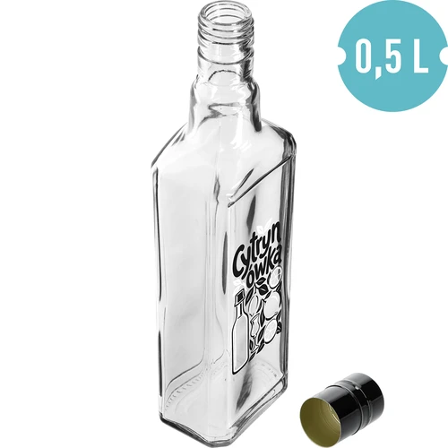 Bottiglia Tynktura 500 ml con stampa “Cytrynówka” e tappo a vite - 2