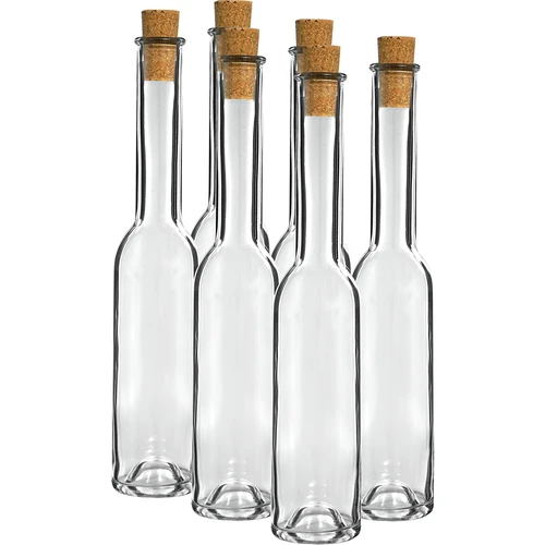 Bottiglie per liquore 200 ml, 6 pz + 6 tappi 23/18