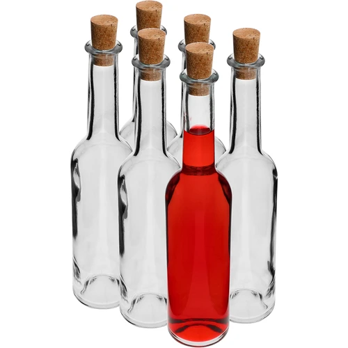 Bottiglie per liquori 350 ml (6 pezzi) + 6 tappi in sughero - 2