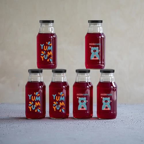 Bottiglie twist-off 330 ml con tappo Ø 43 mm e stampa colorata - 6 pezzi - 8