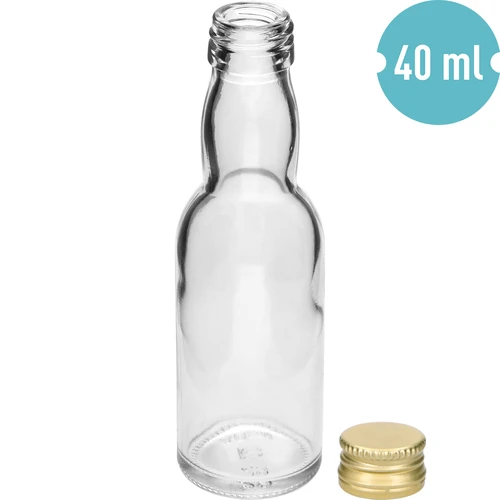 Bottiglietta “Maluch” con tappo dorato, 40 ml, 10 pz. - 6