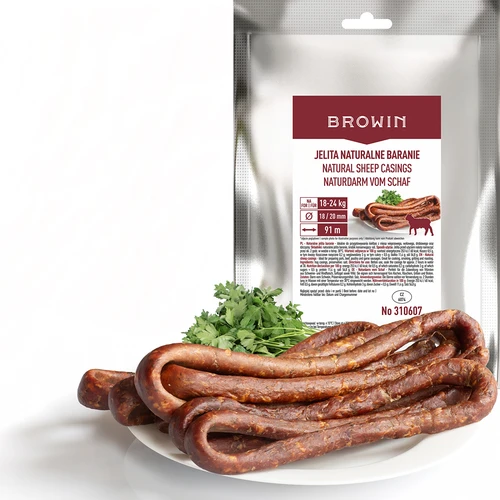 Budella naturali ovine calibro 18/20 mm, 91 m - 2