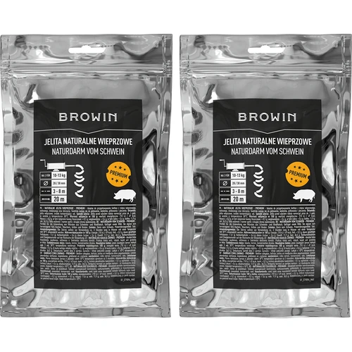 Budelli di maiale premium 28/30mm, 3-8m, 20 m, 2 confezioni  - 1 