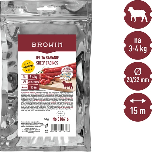 Budelli di pecora su nastro 20/22, 15 m - 2