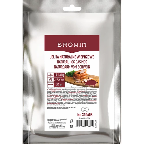 Budello naturale suino calibro 28/30 mm, 20 m