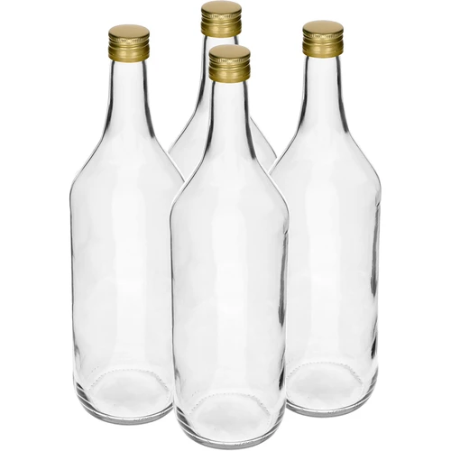 Butelka 1 L Stołowa z zakrętką fi28 - 4 szt.