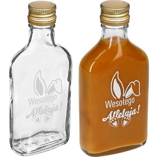 Butelka 200ml z zakrętką, nadruk USZY KRÓLIKA 6szt - 4