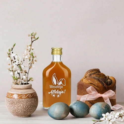 Butelka 200ml z zakrętką, nadruk USZY KRÓLIKA 6szt - 7