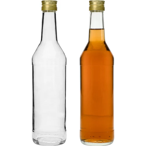 Butelka 500 ml na wódkę prosta z zakrętkami - 8 szt. - 6