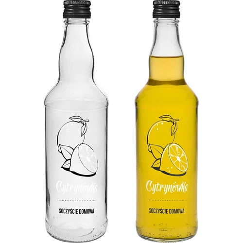 Butelka 500 ml z zakrętką, nadruk „Cytrynówka", 1 szt.