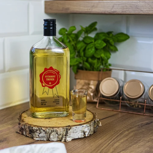 Butelka 500 ml z zakrętką, nadruk  „Wyborny Trunek", 1 szt. - 7