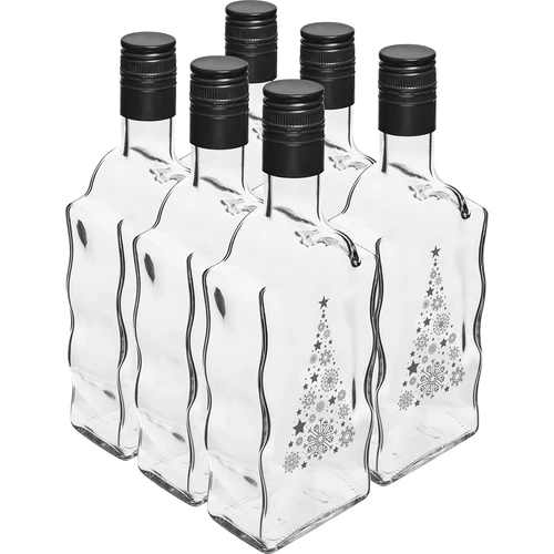 Butelka Klasztorna 500 ml z zakrętką, nadruk „Choinka", 1 szt. - 4