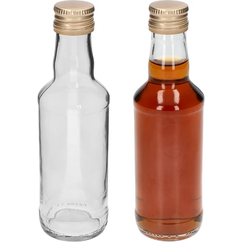 Butelka monopolowa 200 ml, ze złotą zakrętką fi 28, 1 szt. - 3