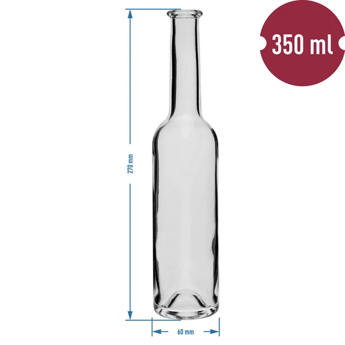 Butelka na nalewkę 350 ml 6 szt.+ 6 korków - 6