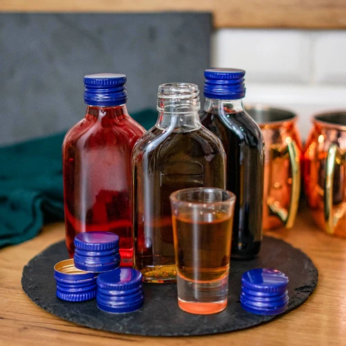 Butelka na nalewki piersiówka 100 ml+ zakrętka 8 szt. - 3