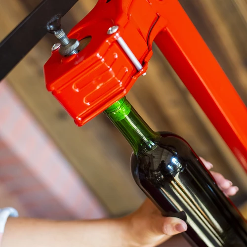 Butelka na wino 0,75L z korkami i kapturkami - 12 szt. - 9