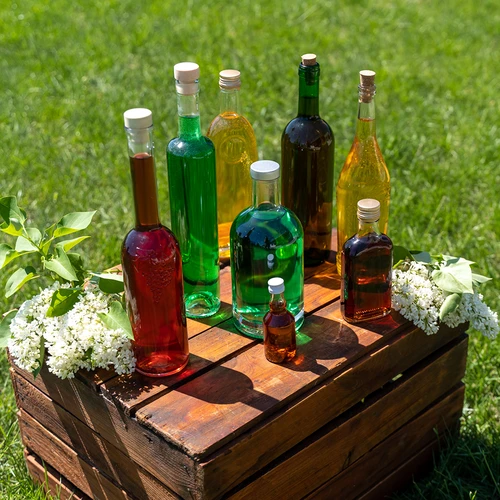 Butelka oliwkowa na wino 0,75 L - zgrzewka 8 szt. - 10