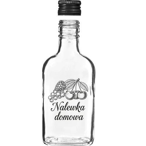 Butelka Piersiówka 200 ml z zakrętką, nadruk „Nalewka domowa”, 1 szt. - 3
