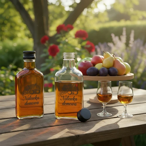 Butelka Piersiówka 200 ml z zakrętką, nadruk „Nalewka domowa”, 1 szt. - 5