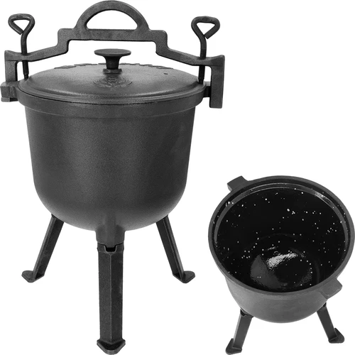 Calderone da cacciatore in ghisa con interno smaltato, 8 L