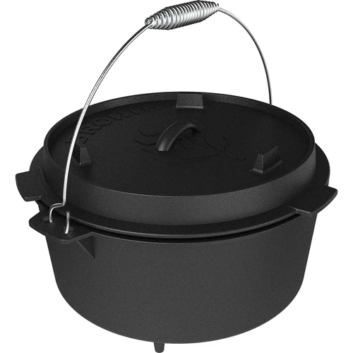 Calderone sospeso in ghisa con coperchio‑padella - 2