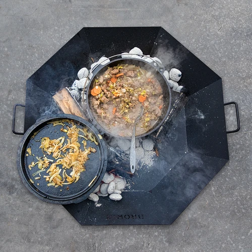 Calderone sospeso in ghisa con coperchio‑padella - 11