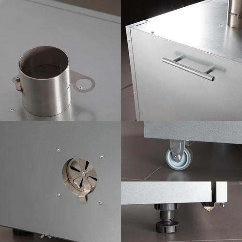 Camera di affumicatura in metallo 250 L, con ruote - 3