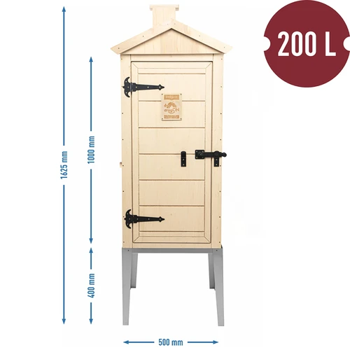 Camera di affumicatura in multistrato certificato, 200L, con base in acciaio inox - 3