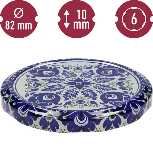 Capsula con stampa - motivo Ceramica 1, Ø 82, 6 tacche, 10 pezzi - 3
