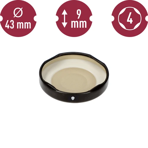 Capsula Ø43/4 nera - 10 pz - 6