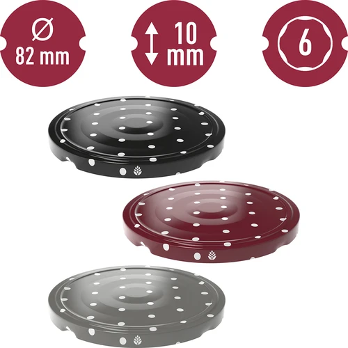 Capsule Ø 82/6 a pois mix - 10 pz. - 2