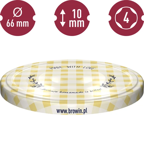 Capsule twist-off fi 66 a quadretti - 10 pezzi - 10