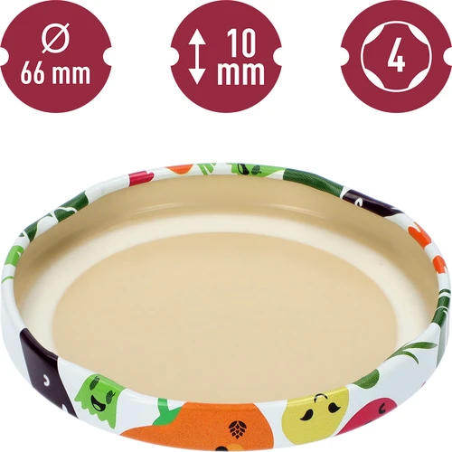 Capsule twist-off Ø 66/4 faccine di verdure - 10 pz. - 4