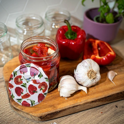 Capsule twist-off Ø 82/6 con disegni di peperoni - 10 pz - 5