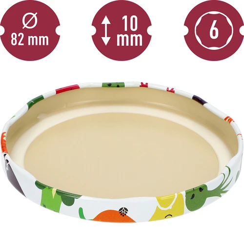 Capsule twist-off Ø82/6 con faccine di verdure - 10 pezzi - 4