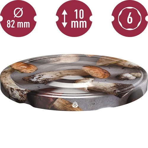 Capsule twist-off Ø82/6 motivo funghi 2 - 10 pz. - 3