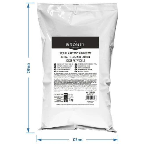 Carbone attivo di cocco 1 kg x 10 - set - 5